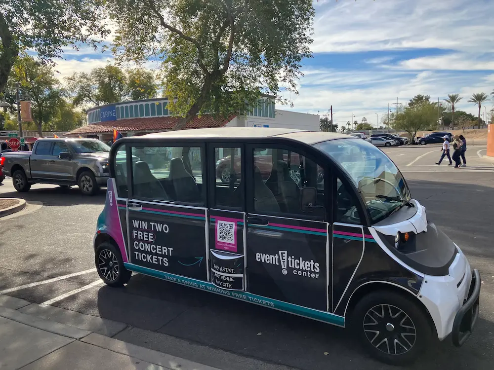 Golf Cart with ETC branded wrapping