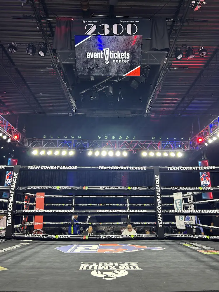 ETC Logo on Jumbotron above the ring for The Combat League